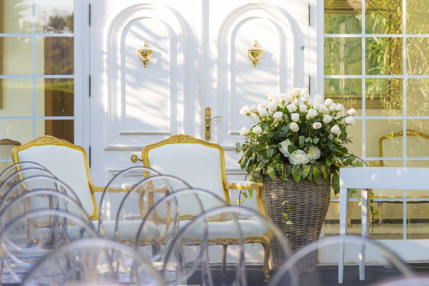 Detalle ceremonia en Jardines Finca Prats