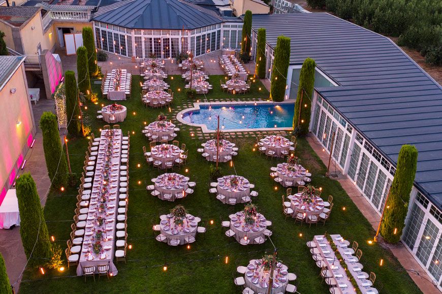 Celebración en los jardines