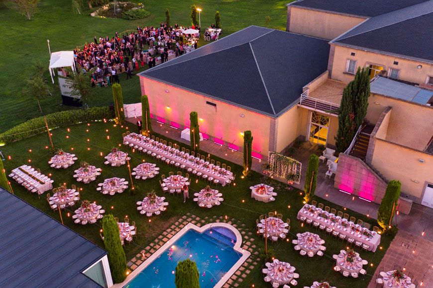 Celebración en los jardines