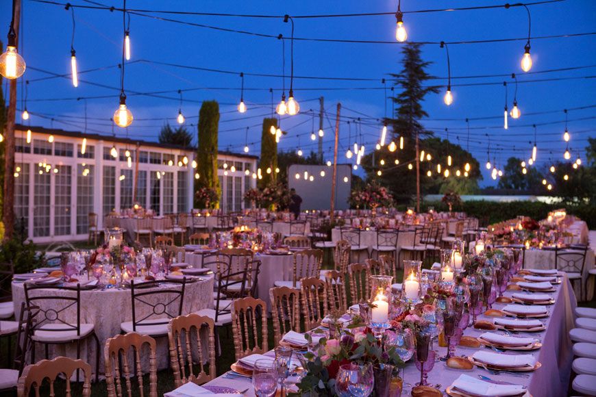 Celebración en los jardines