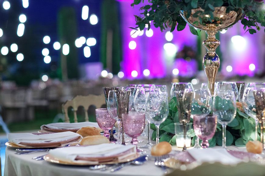 Detalle decoración mesa