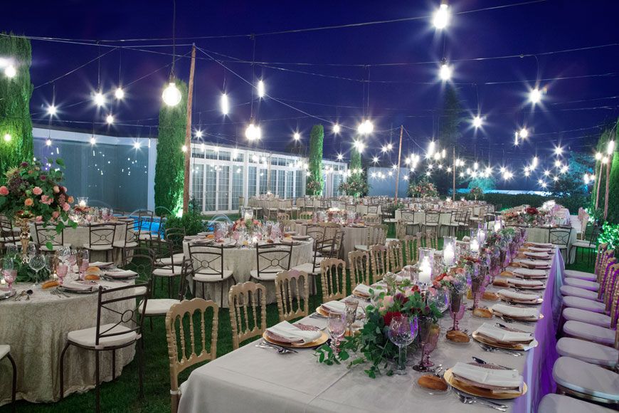 Celebración en los jardines