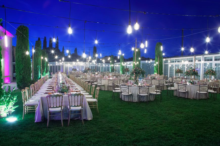 Celebración en los jardines