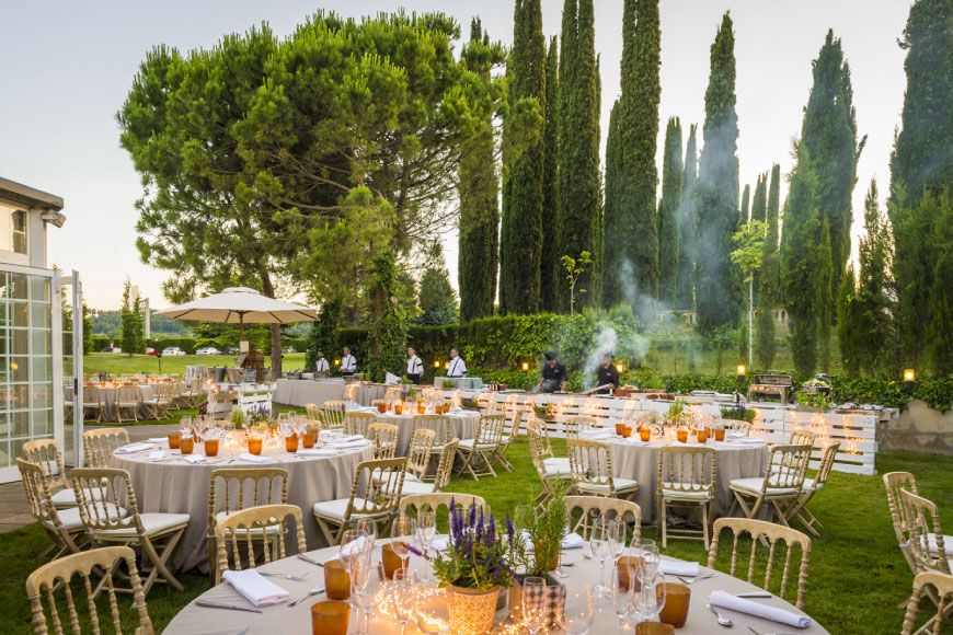 Celebración en los jardines
