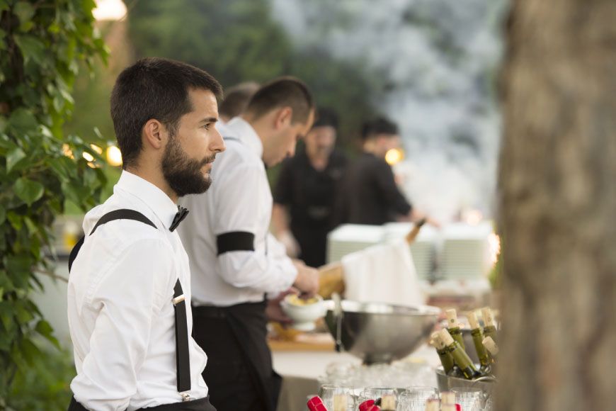 Celebración en los jardines