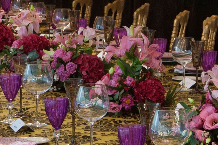 Detalle decoración mesa