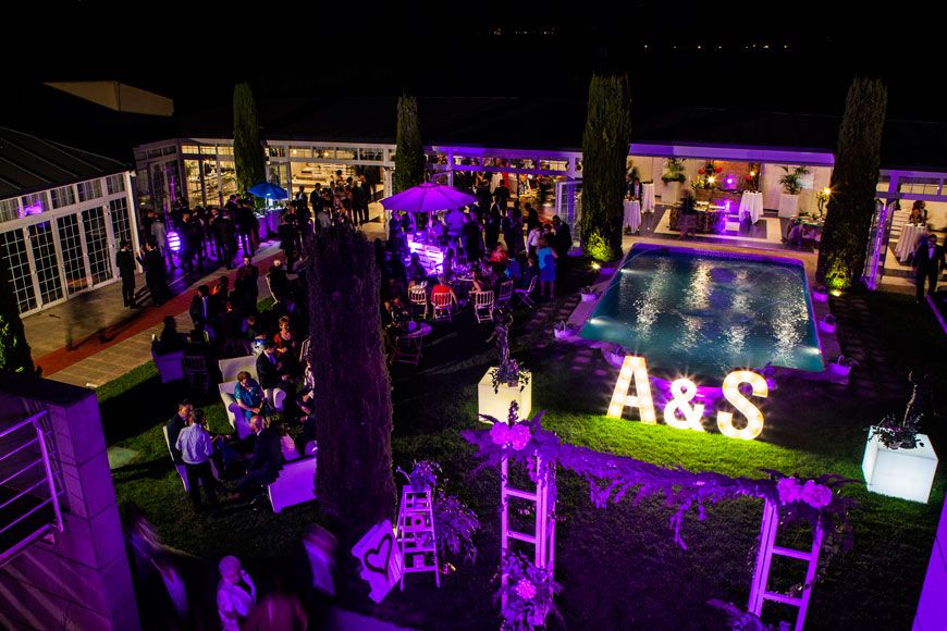 Celebración en los jardines