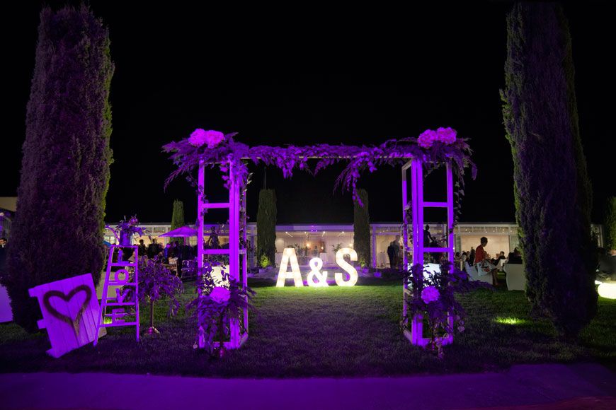 Celebración en los jardines