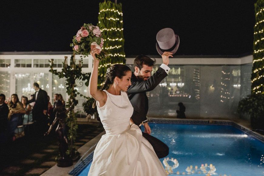 Celebración en los jardines