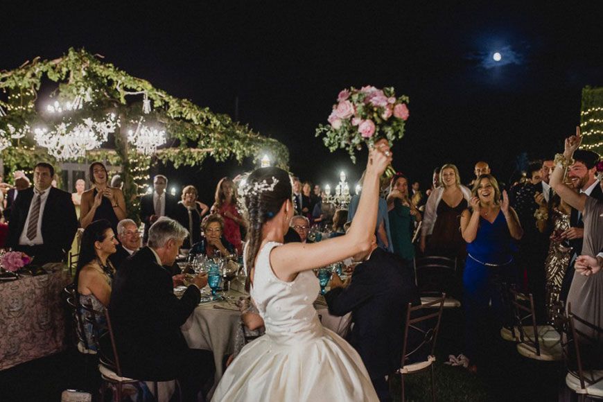 Celebración en los jardines