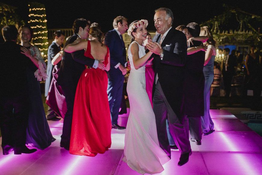 Celebración en los jardines